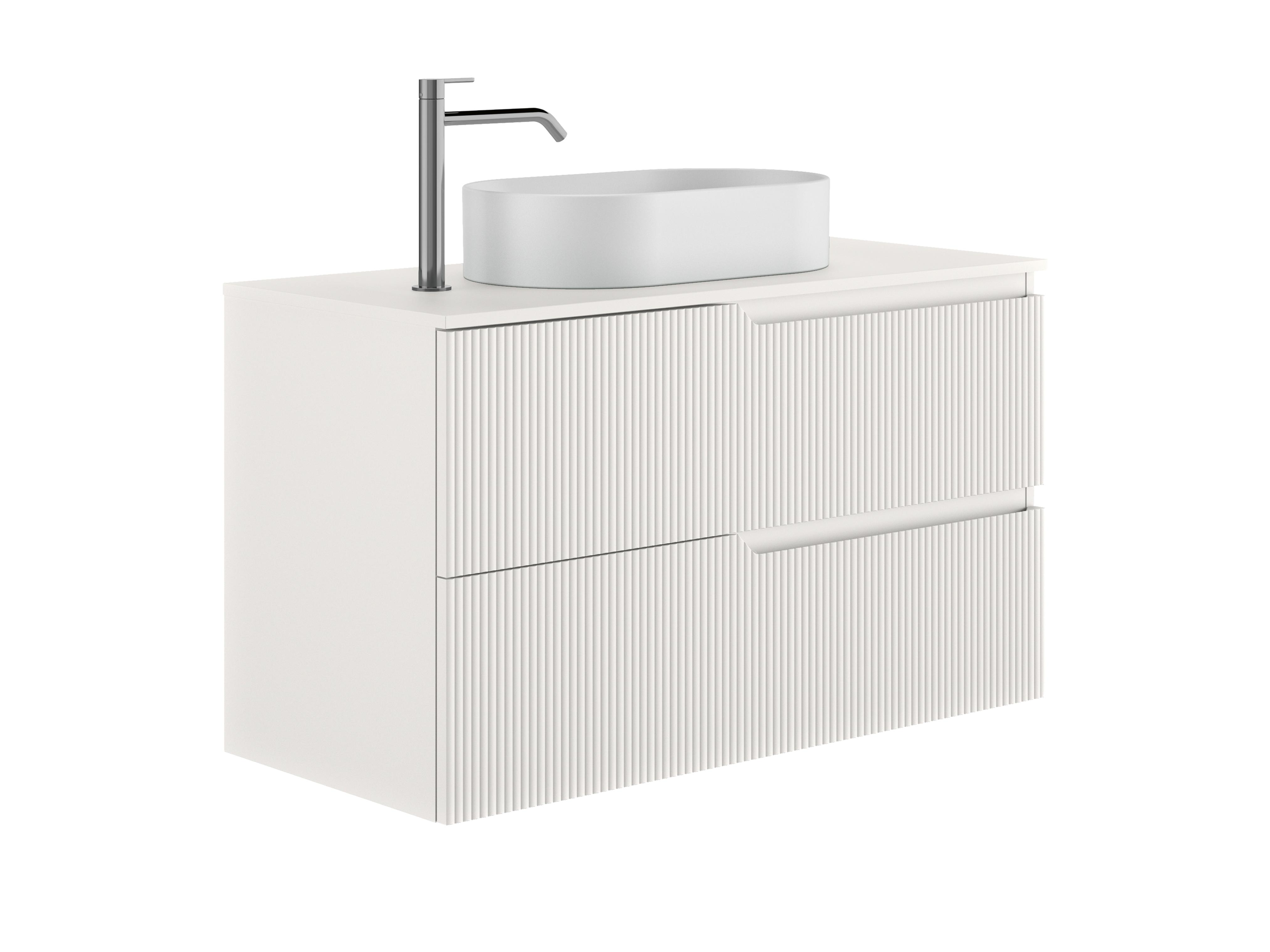 Bancadas para lavatório Branco mate BLOSSOM S70219800006400 Sanitana