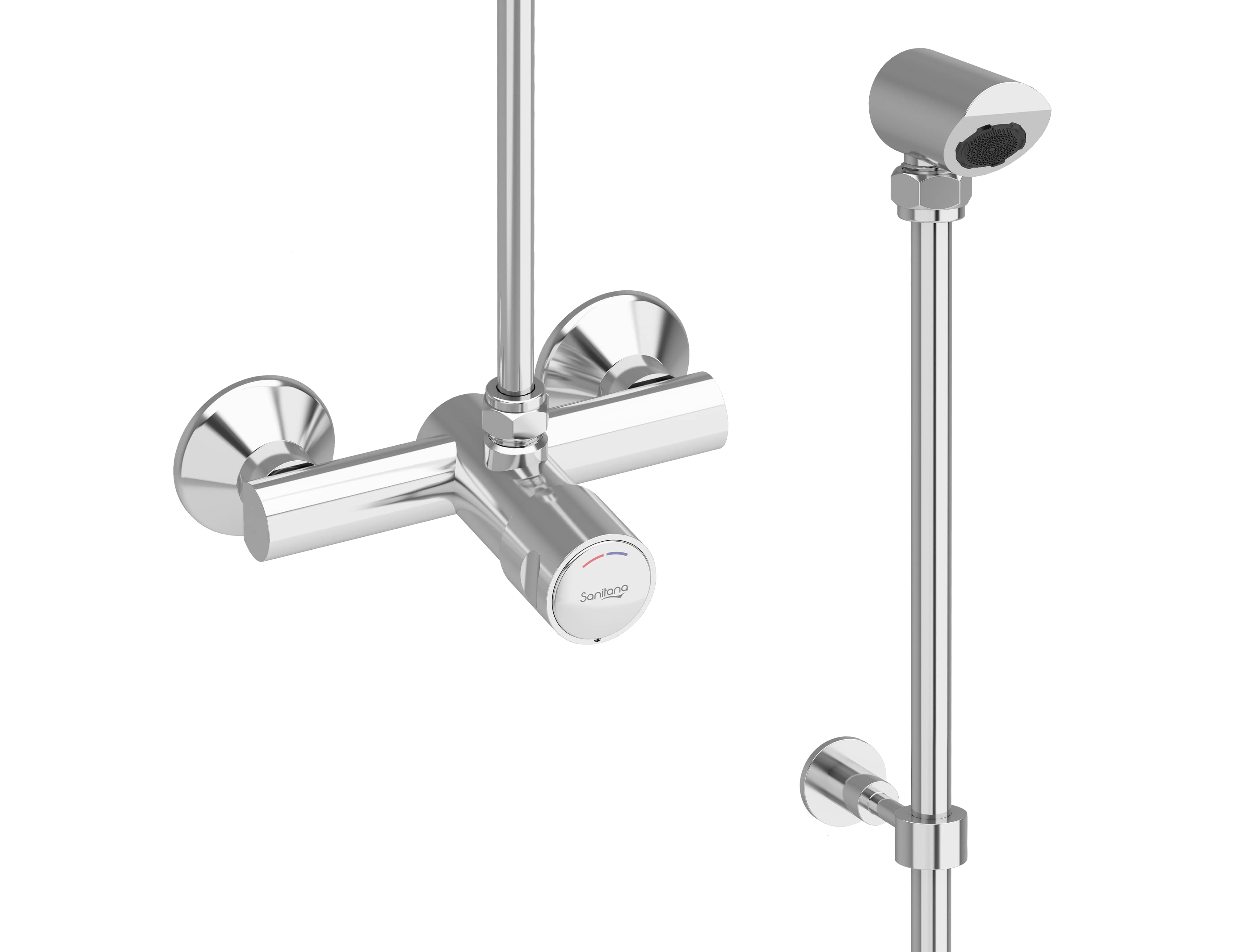 Torneiras de duche e banheira Cromado JANO S50004902450702 Sanitana