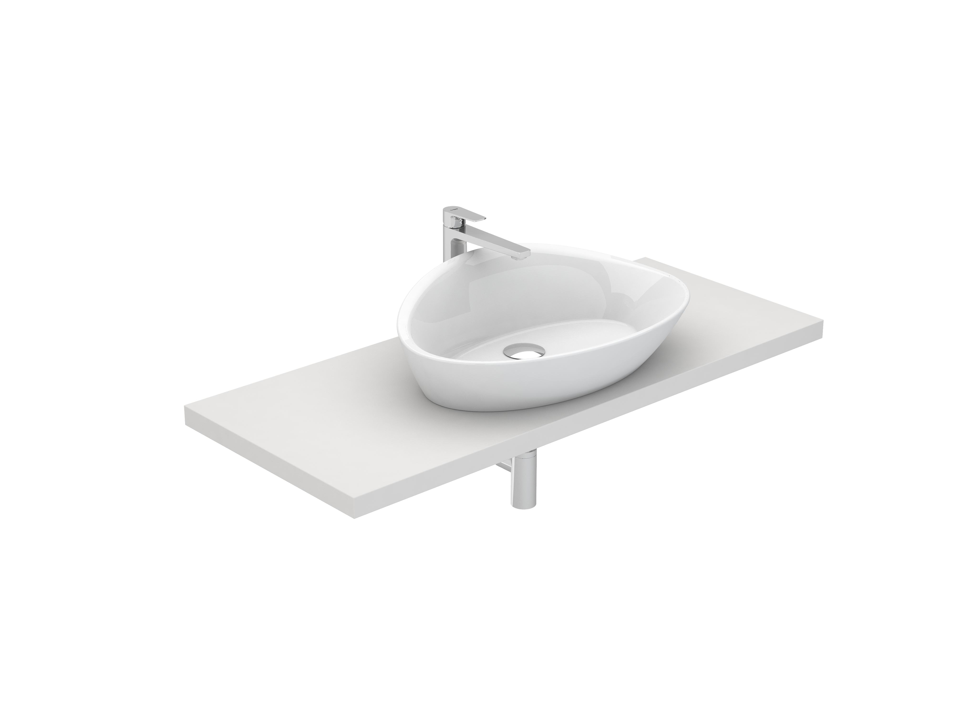 Lavatórios de bancada Branco ELIPSE S10065350400000 Sanitana