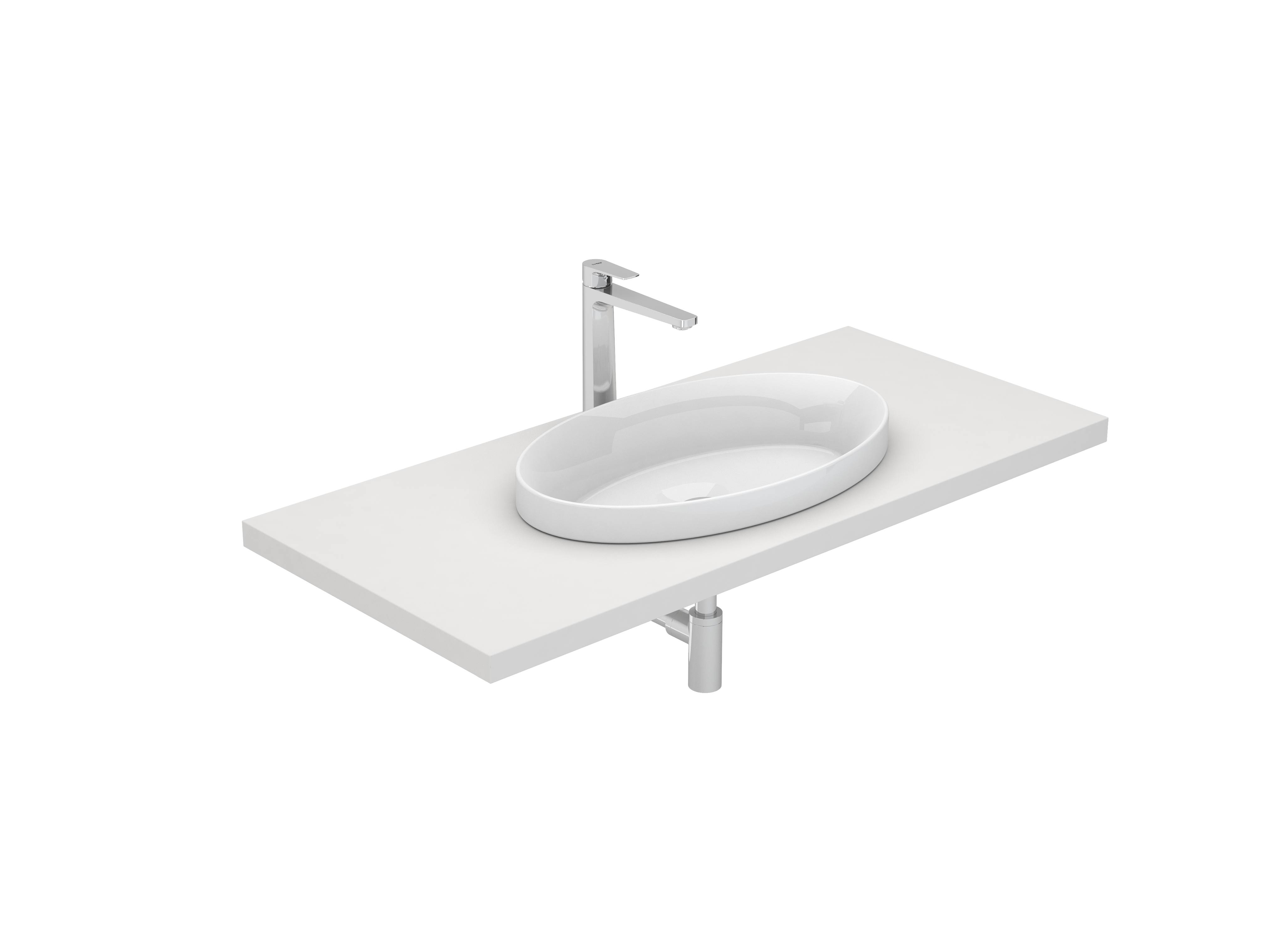 Lavatórios de encastrar Branco OVALO S10063550400000 Sanitana