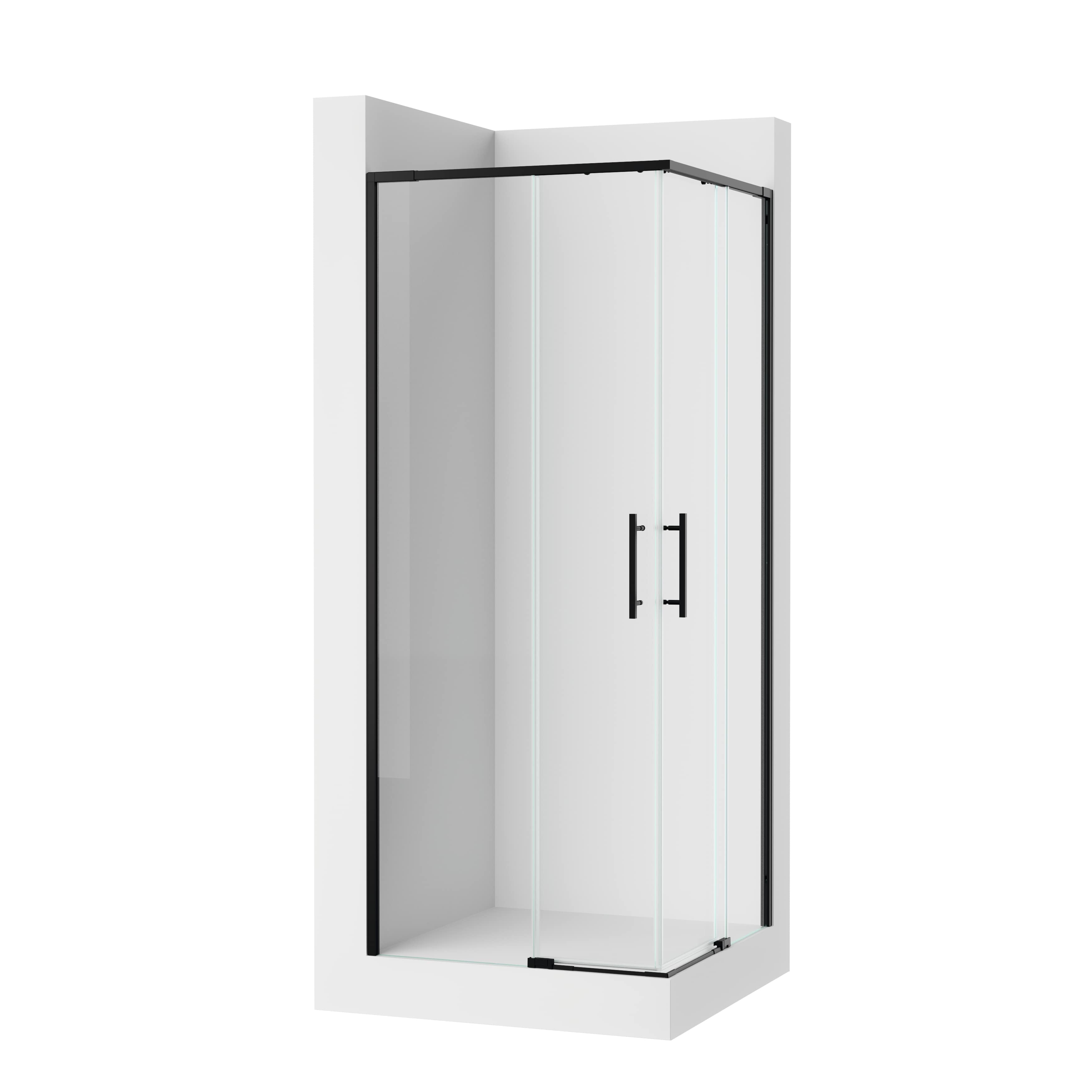 Divisórias para duche Preto mate FLOW+ S60240700016M01 Sanitana