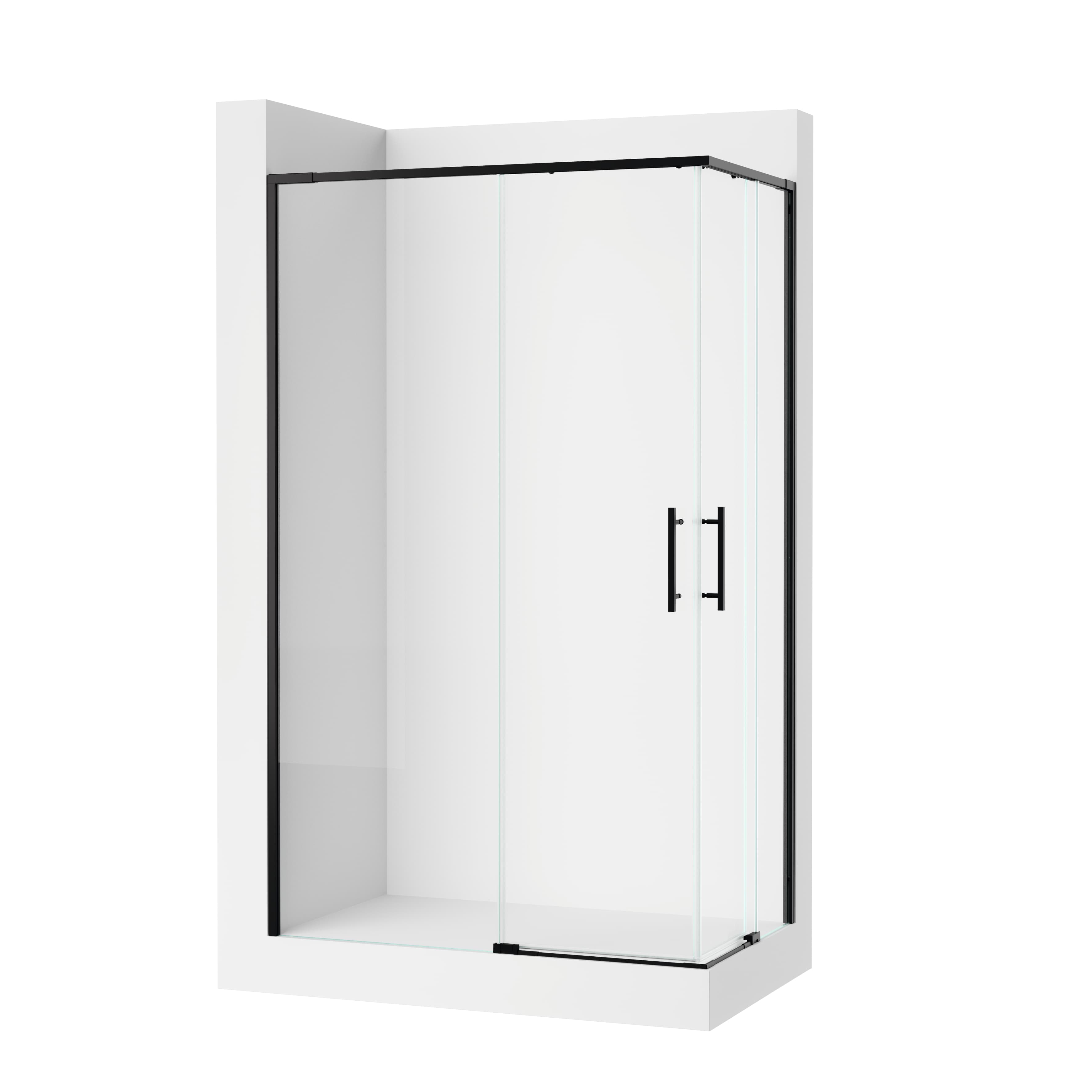 Divisórias para duche Preto mate FLOW+ S60241200016M01 Sanitana