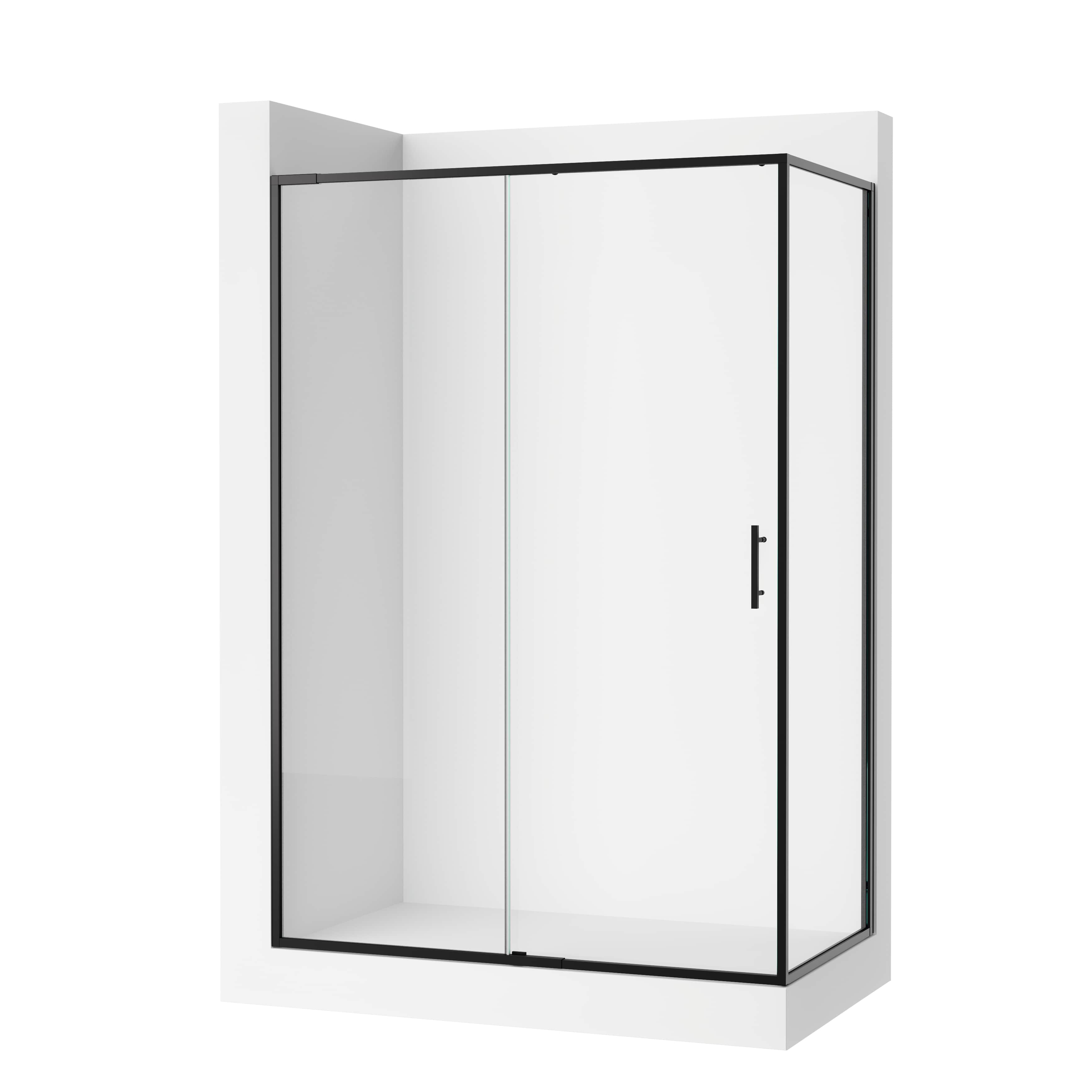 Divisórias para duche Preto mate FLOW S60236600016M00 Sanitana