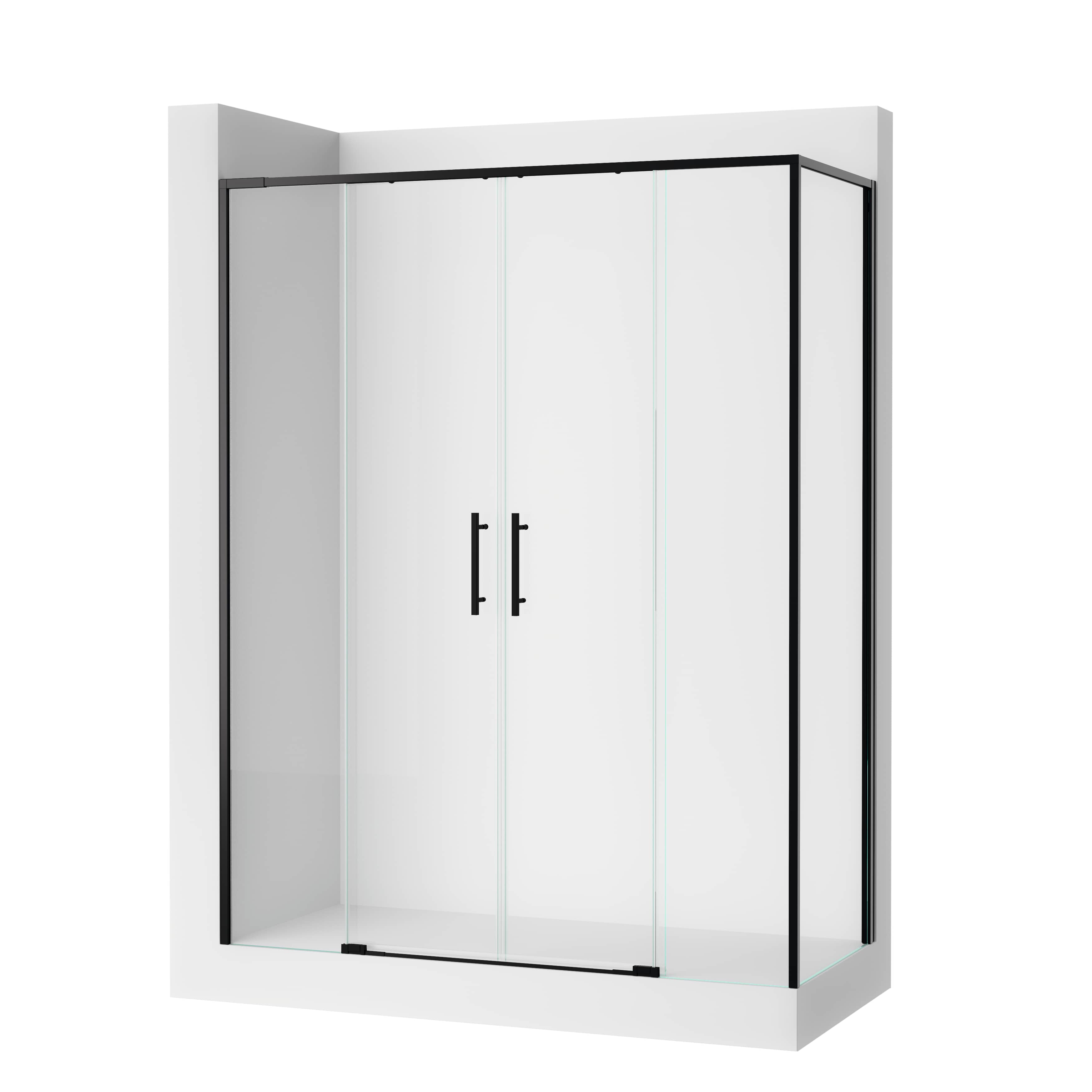 Divisórias para duche Preto mate FLOW+ S60238900016M00 Sanitana