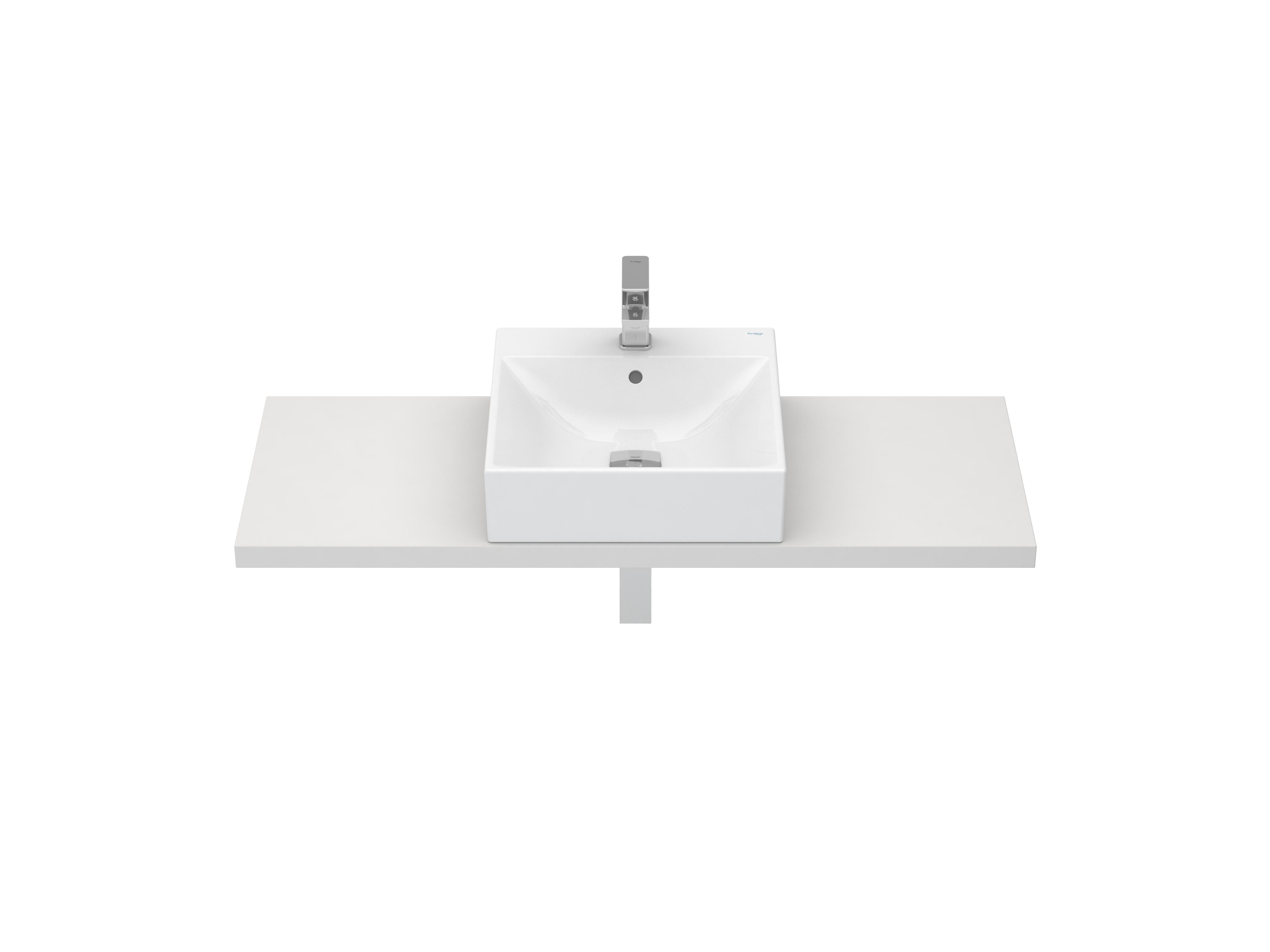 Lavatórios de bancada Branco ALBUS S10085080800000 Sanitana