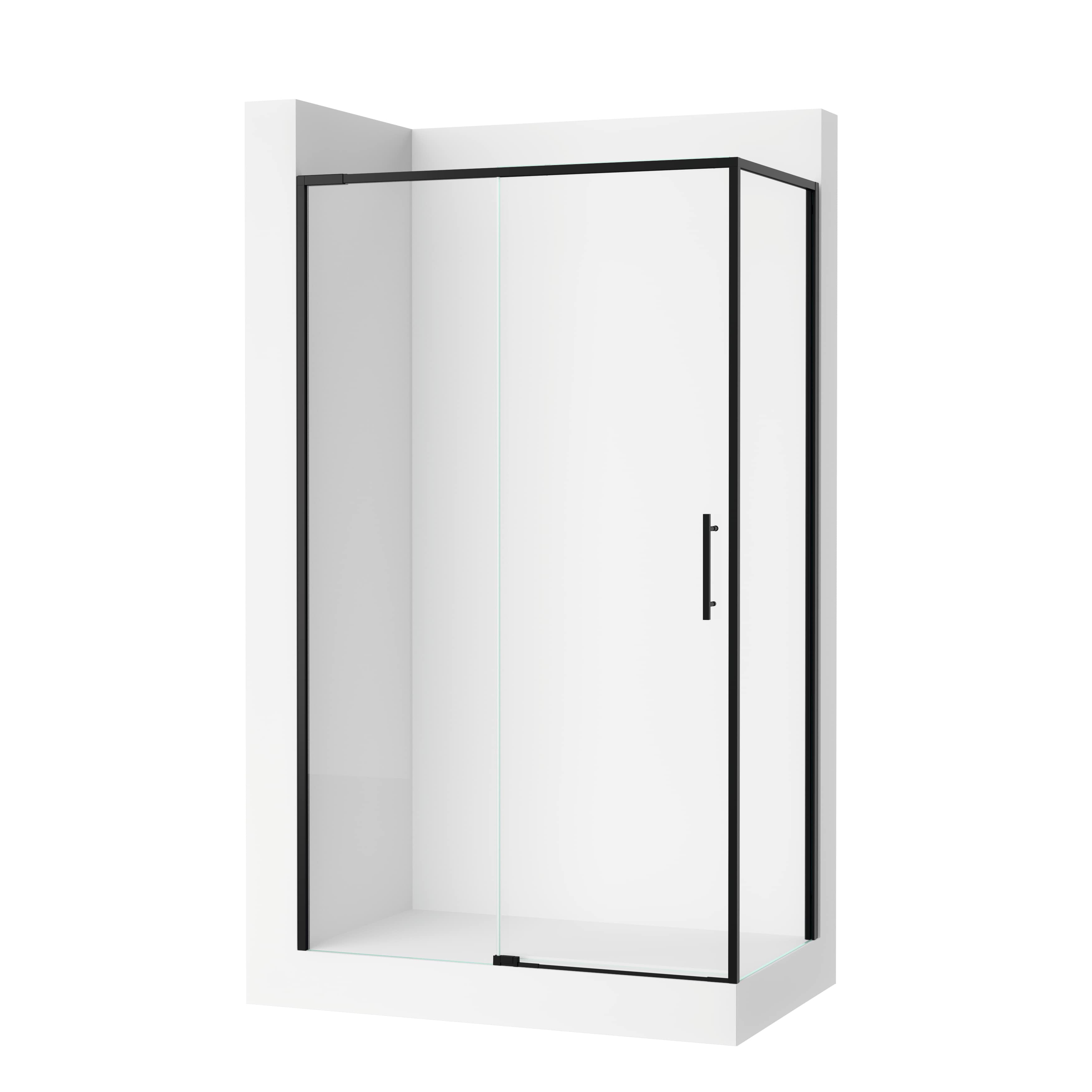 Divisórias para duche Preto mate FLOW+ S60237100016M01 Sanitana